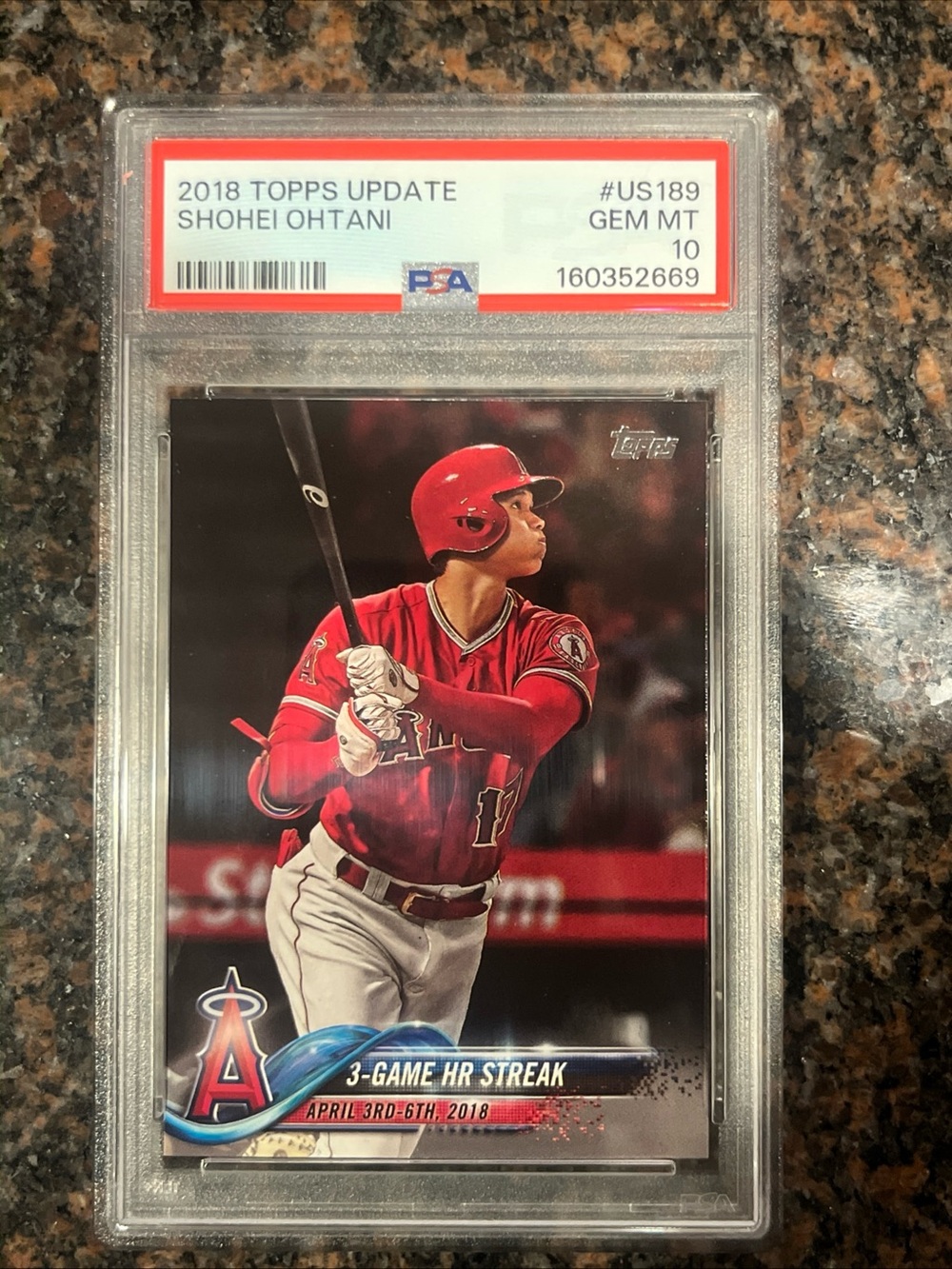2018 Topps Shohei Ohtani Rookie Card Topps Update PSA 10